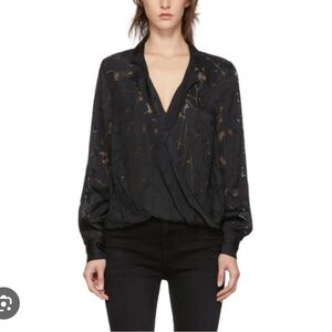 rag & bone Black Dean Blouse